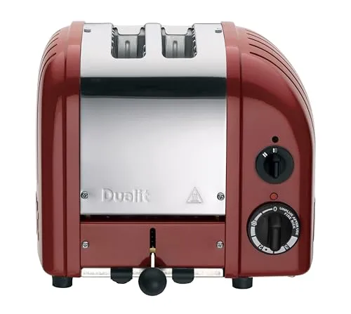 Dualit Classic 2er-Toaster - Handgefertigter Toaster aus Großbritannien mit patentierten ProHeat© Heizelementen für gleichmäßige Bräunung. Extra breite Schlitze und Bagelfunktion für vielseitigen Genuss!