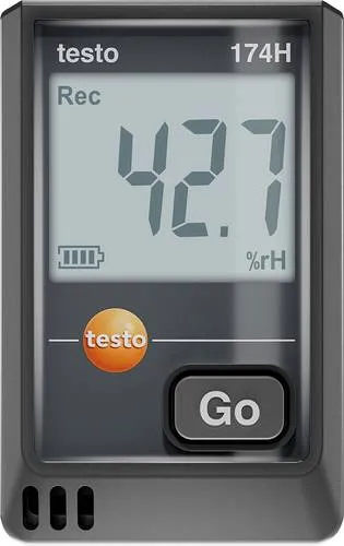 Testo 0572 1741 02 174 H Temperatur-Datenlogger - Temperaturmessgeräte: Präziser Mini-Datenlogger für die Überwachung von Temperatur und Feuchte von -20 bis 70 °C, ideal für HVAC/R Anwendungen.