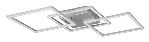 Reality Leuchten Deckenleuchte LED TRAIL - Moderne Deckenlampe in Grau - Lampen für stilvolle Räume: Die schwenkbare LED Deckenleuchte TRAIL aus hochwertigem Metall bietet mit 31 Watt und 3550 Lumen warmweißes Licht für jeden Wohnbereich. Ideal für kreative Lichtgestaltungen!