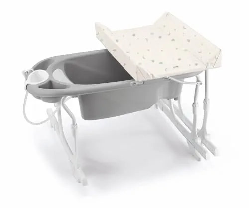 Bade-Wickelkombination Idro Baby Estraibile - Platzsparende Lösung - Die Idro Baby Estraibile vereint Baden und Wickeln in einem kompakten Design. Ideal für kleine Badezimmer, sorgt die ausziehbare Konstruktion für Komfort und Sicherheit. Geeignet für Babys bis 11 kg.