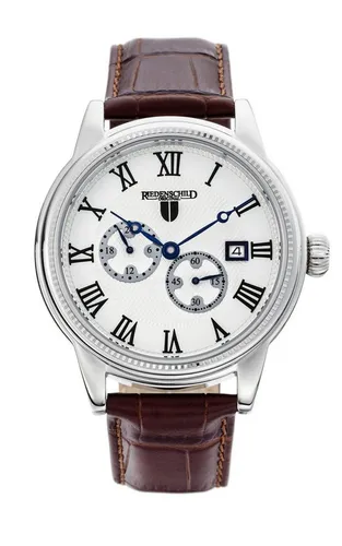Riedenschild Automatikuhr RS7609-02 – Klassische Herrenuhr mit Sichtboden - Armbanduhren: Hochwertiges Miyota 8219 Automatikuhrwerk, 42 Stunden Gangreserve, elegantes Design mit braunem Lederarmband und 5 ATM Wasserfestigkeit.