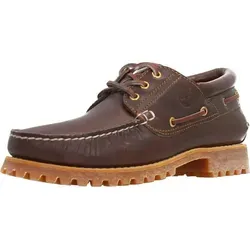 Timberland TB0300032141 Bootsschuhe für Herren aus braunem Leder - Sneaker mit handgenähter 3-Ösen-Konstruktion und hochwertigem Leder, ideal für lässige Looks und Komfort im Alltag.