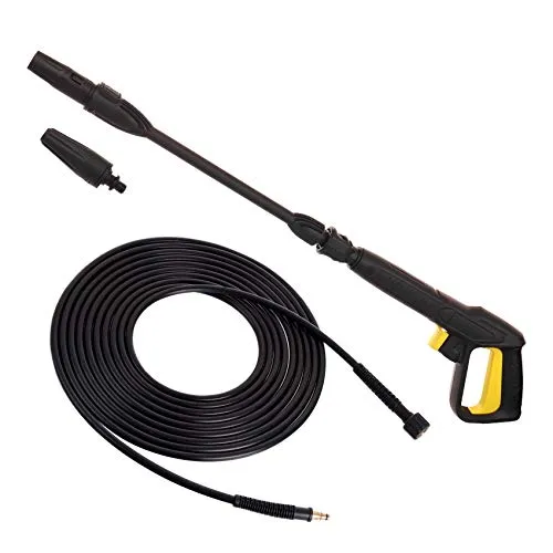 Hochdruckreiniger Pistole mit Rotordüse und Einstellbarer Düse für Kärcher K - Hochdruckreinigerdüsen für Kärcher K2-K7, 10m Schlauch, verstellbare Düse für flexible Reinigung, Rotordüse für hartnäckigen Schmutz, passt nur auf M22-Gewinde.