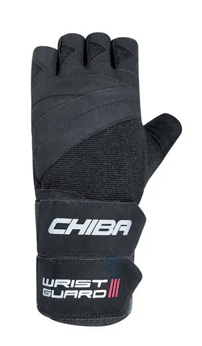 Chiba Fitness Handschuhe Wristguard IV schwarz - Größe XL - Hochwertige Gewichtheberhandschuhe aus atmungsaktivem Material mit ergonomischer Innenhandpolsterung und stufenlos verstellbarer Handgelenksstütze für optimalen Halt beim Training.