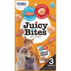 INABA Ciao Juicy Bites-Fisch und Muscheln 3x11,3g