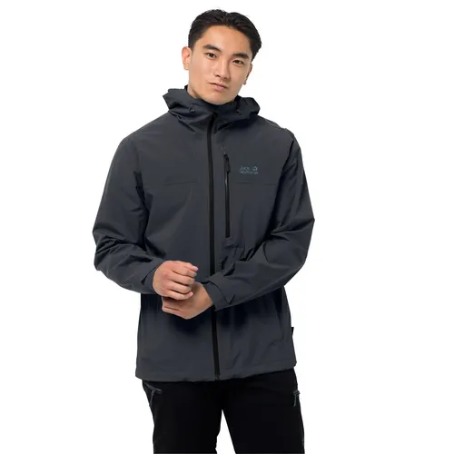 Jack Wolfskin Go Hike Funktionsjacke - Wind- und wasserdicht, Größe L, Phantomgrau - SALE Outdoor - Die GO HIKE JACKET ist absolut wetterfest und besteht aus 100% recyceltem Polyester. Leicht, geschmeidig und atmungsaktiv für höchsten Tragekomfort bei jedem Wetter!