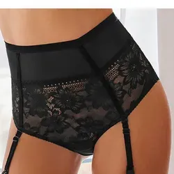 petite fleur gold High-Waist-Slip Seduction mit abnehmbaren Strapsen schwarz 32/34