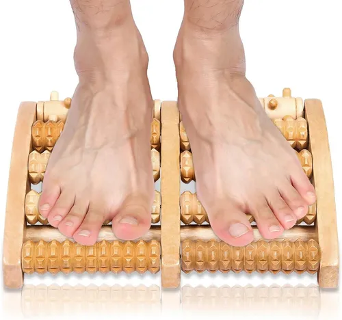 SinLaw Fußmassagegerät Hölzerne Fußmassagerolle zur Stimulierung der Fußreflexzonen, 1-tlg., Insektenschutz, wasserdicht, schimmelfest, glatte und gratfreie Kanten