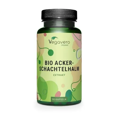 Vegavero Ackerschachtelhalm Kapseln | 1000 mg Zinnkraut Extrakt | Vegan & Ohne Zusätze | 90 Stück - Hochwertige Kapseln mit 500 mg extrahiertem Ackerschachtelhalm pro Portion. Ideal für die tägliche Unterstützung und aus kontrolliert biologischem Anbau. Laborgeprüft und ohne Zusatzstoffe!