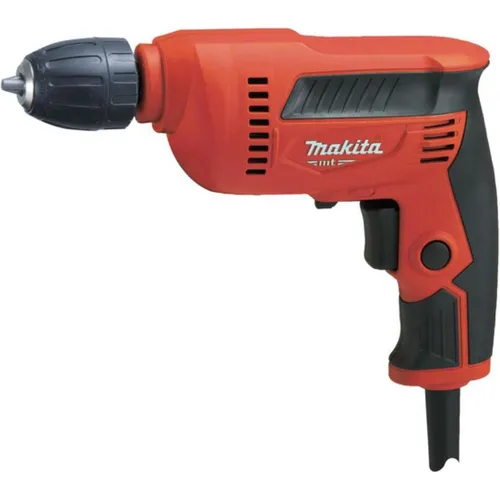 Makita M6002 Bohrmaschine - Schlagbohrmaschine mit elektronisch regelbarer Drehzahl und Schnellspannbohrfutter, besonders leicht und kompakt für müheloses Arbeiten.