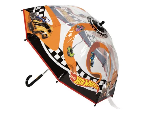 Hot Wheels Regenschirm-Wanderstock Ø 45 cm Regenschirm manueller Bubble-Schirm & Wetterschutz