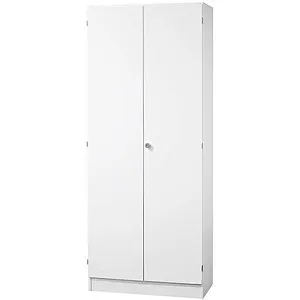 Hammerbacher Aktenschrank N-Serie, abschließbar, 80 x 200,4 cm, weiß - Büroschränke mit 4 höhenverstellbaren Fachböden, ideal zur sicheren Aufbewahrung Ihrer Unterlagen. Inklusive 2 gleichschließenden Schlüsseln für zusätzlichen Schutz.