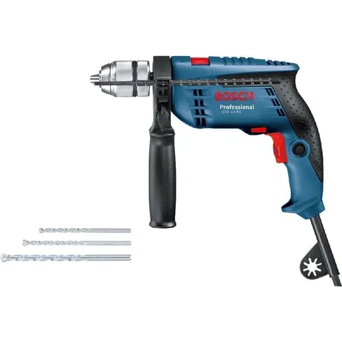 Bosch GSB 13 RE Professional Schlag-Bohrmaschine - Bohrmaschine für präzise Bohrarbeiten, kompakt und leistungsstark mit 600 W, ideal für Heimwerker und Profis.
