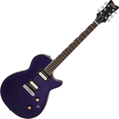 Gretsch STRML JET NTSHD PRPL E-Gitarre - Single Cut-Gitarre in Nightshade Purple mit hochwertigem Mahagoni-Korpus und HotWire Humbuckern für kraftvollen Sound, ideal für Rock und Blues.