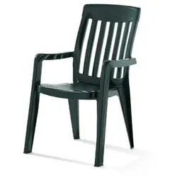 Sieger Stapelsessel Palma - grüner Gartenstuhl - Hochwertiger Stapelsessel für den Außenbereich, ideal für Balkon und Terrasse. Maße: 60 cm Breite, 93 cm Höhe. Made in Germany - genießen Sie Komfort und Stil in Ihrem Garten!