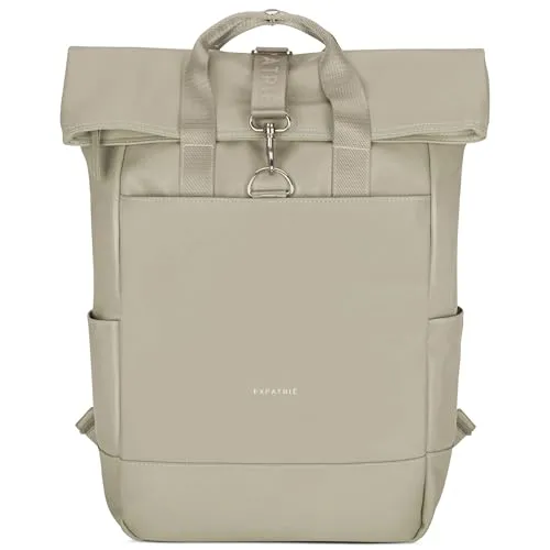 Expatrié Cityrucksack Adele Laptop Rolltop Damen - Stylischer Cityrucksack aus hochwertigem Kunstleder, wasserabweisend und mit flexiblem Rolltop-Design. Ideal für den Alltag und ausgestattet mit einem gepolsterten Laptopfach für Notebooks bis 16 Zoll.