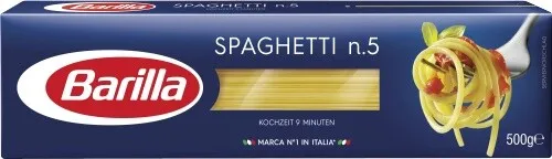 Barilla Spaghetti N.5 500g - Nudeln: Hochwertige italienische Spaghetti für perfekten Biss und vielseitige Gerichte, ideal für Pasta-Liebhaber.