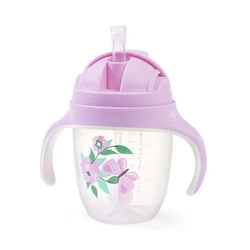 1464/05 KUBEK NIEKAPEK Z OBCIĄŻONĄ SŁOMKĄ FIOLETOWY BABYONO 5901435415047