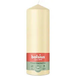 Bolsius Stumpenkerze 200/68mm - Haferbeige (6 Stück) - Zeitlose Stumpenkerzen in Haferbeige für stimmungsvolles Licht. RAL geprüft für gleichmäßigen Abbrand und lange Brenndauer. Ideal für jeden Anlass – von festlich bis alltäglich.