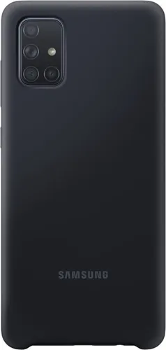 Original Samsung EF-PA715TP Galaxy A71 Silikon Case Cover Schutzhülle Scharz