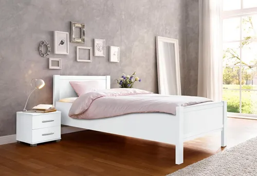 priess Bett Husum - Hochwertiges Schlafzimmermöbel für Jugendliche - Modernes Rahmenbett in Komforthöhe mit 90x200 cm Liegefläche, gefertigt in Deutschland aus Holzwerkstoff. Ideal für ein stilvolles Jugendzimmer.