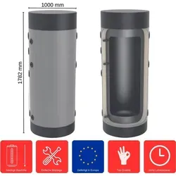Heizungs-Pufferspeicher 750 L HP-0-750 Standspeicher - Klima- & Heizgeräte Zubehör – Maximieren Sie Ihre Energieeffizienz mit unserem 750 L Pufferspeicher, der überschüssige Wärme speichert und Ihre Heizkosten senkt.