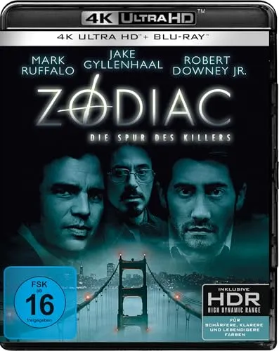 Zodiac - Die Spur des Killers - 4K Ultra HD + Blu-ray - Spannender Thriller in 4K Ultra HD, exklusive deutsche Originalware, ab 16 Jahren, veröffentlicht am 23.10.2025 von Warner Home Video.