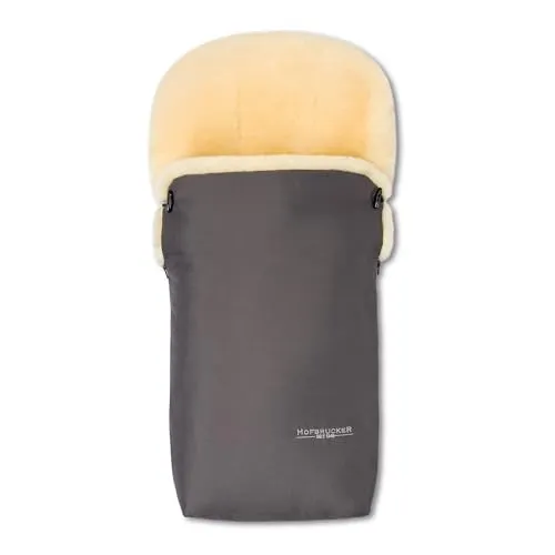 Hofbrucker Lammfell-Fußsack Putzi für Kinderwagen und Buggy - Hochwertiger Winterfußsack mit echtem Lammfell, wind- und wasserabweisend, ideal für kalte Tage. Made in Germany, vielseitig einsetzbar und hygienisch.
