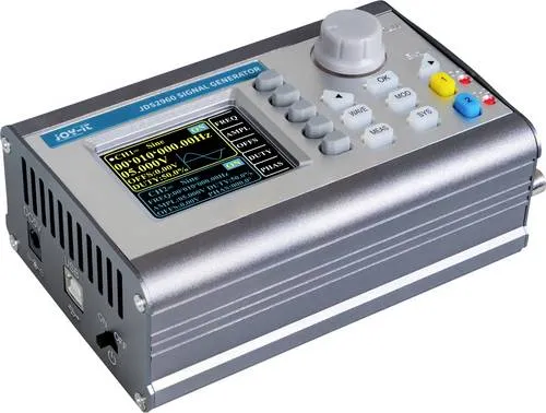 Joy-it JDS-2960 Funktionsgenerator 60MHz - 2-Kanal-Signalgenerator für präzise Frequenzen bis 60 MHz, mobil einsetzbar mit USB-Stromversorgung und 2,4 Zoll TFT-Farbdisplay für einfache Bedienung.
