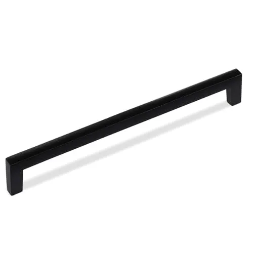 SOTECH Möbelgriff Blackline I BA 224 mm schwarz matt, Schrankgriff Länge 234 mm x Breite 10 mm x Höhe 28 mm, Bügelgriff aus Aluminium