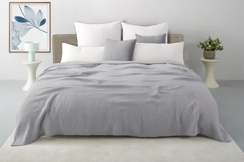 Tagesdecke OTTO HOME "Bailee", grau, 140x200 cm - Die elegante Tagesdecke "Bailee" von OTTO HOME aus 100% Baumwolle bringt modernen Stil in jeden Raum. Ideal als Überwurf oder zum Einkuscheln, pflegeleicht und maschinenwaschbar bis 40 °C.