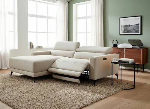 OTTO home Ecksofa LEWII, L-Form, 213 cm - mit elektr. Relaxfunktion und USB-Anschluss - Komfortables Ecksofa mit Federkern und verstellbaren Kopfstützen für individuelle Entspannung. Ideal für moderne Wohnzimmergestaltung mit robustem Webstoff.