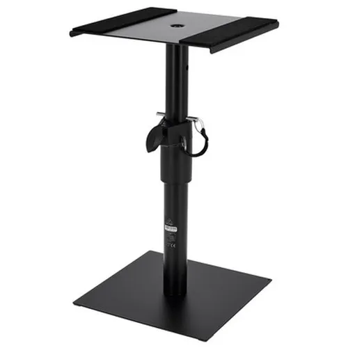 Behringer SM2001 - Universeller Lautsprecherständer für Studio-Nahfeldmonitore, robuste Stahlkonstruktion mit präziser Höhenverstellung und vibrationsreduzierender Plattform