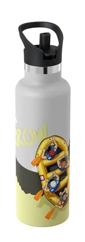 Super Sparrow Trinkflasche Edelstahl - Ultraleicht Thermobecher - 750ml - Standardmund Stroh-Deckel - BPA-Frei Thermoskanne, Thermosflasche für Sport, Travel, Schule, Outdoor