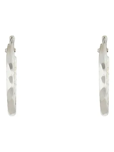 OR ÉCLAT Weißgold-Creolen "Créoles twistées" für Damen - Elegante Weißgold-Creolen "Créoles twistées" aus 375er Gold, ideal für jeden Anlass. Mit ihrem klappbaren Verschluss bieten sie sicheren Tragekomfort und einen stilvollen Akzent für Ihr Outfit.