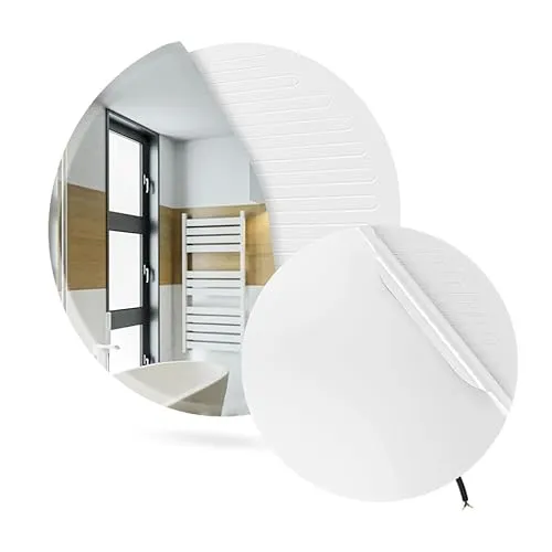 Termofol Heizfolie 230v unter Wandspiegel - Heizmatte Anti-Dampf fur Badezimmer - Badspiegel Heizung Elektrisch - Spiegelheizung Wandheizung Folie - Oval - ⌀ 60 cm(60W)
