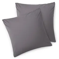 Blumtal Kissenbezug, Grau, Textil, Quadratisch, 50x50 cm, Oeko-Tex® Standard 100, Wohntextilien, Bezüge, Kissenbezüge