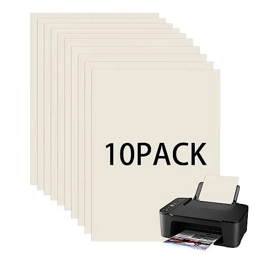 TAIANJI 10 Stück Wasserdichtes Bedruckbares klebefolie Transparentes Vinyl Aufkleberpapier, Holografisches A4 DIY für Tintenstrahl und Laserdrucker