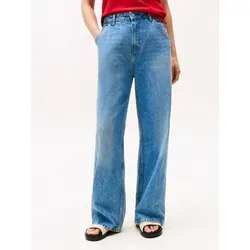 Tommy Hilfiger Weite Jeans Loose Wide Leg Regular Waist mit Tommy Hilfiger Logo-Badge blau 32