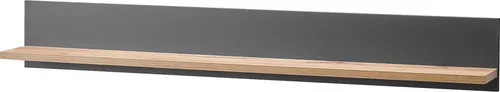 Wandregal OTTO HOME "Westminster TOPSELLER", dunkelgrau, B:138cm H:20cm T:18cm - Stilvolles Wandregal aus FSC-zertifiziertem Holzwerkstoff für eine elegante Wohnraumgestaltung. Mit einer Belastbarkeit von bis zu 2 kg bietet es praktische Ablagefläche und ist pflegeleicht.