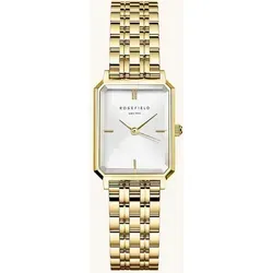 Rosefield Damenuhr Octagon XS Goldfarben OWGSG-O60 - Armbanduhr für Damen, elegantes Design in Goldfarben mit einem stilvollen Octagon-Gehäuse für einen modernen Look.