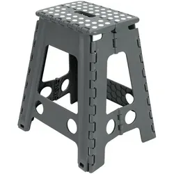 Zollner Klapphocker Anthrazit - Praktischer Kunststoff Hocker für Zuhause - Vielseitiger Klapphocker aus leichtem Kunststoff, ideal für Esszimmer, Küche oder unterwegs. Leicht transportierbar und platzsparend zusammenklappbar – für mehr Komfort im Alltag!