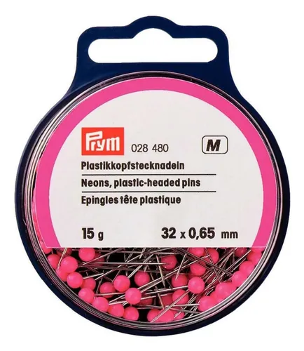 PRYM NEONS Buntkopfnadeln in runder Dose