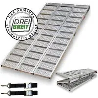 DREIBREIT by TRUTZHOLM 3-Fach Auffahrrampe - klappbar, 175cm lang, Tragkraft 1020kg, ideal zum sicheren Verladen von Motorrädern und Kleinfahrzeugen