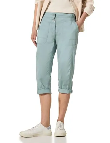 Cecil Damen B378678 Hose, Cool Salvia Green, 33W/22L - Damen-Hosen im Casual Fit mit Mid Waist und Slim Legs, ideal für lässige Outfits. Bequem durch Baumwollmix mit Stretchanteil und praktische seitliche Taschen.