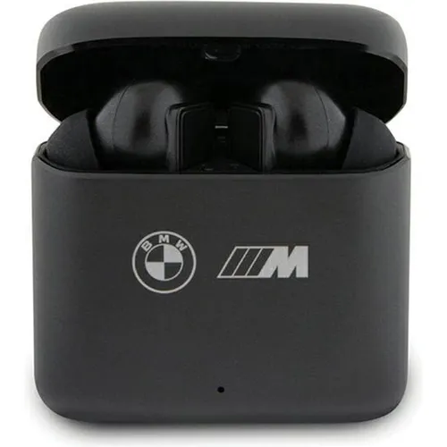 BMW M Collection TWS Headphones + Docking Station - Schwarz - Kopfhörer mit herausragendem Klang und ergonomischem Design für höchsten Tragekomfort. Die Dockingstation bietet praktisches Laden und Aufbewahrung - perfektes Zubehör für Audiophile.