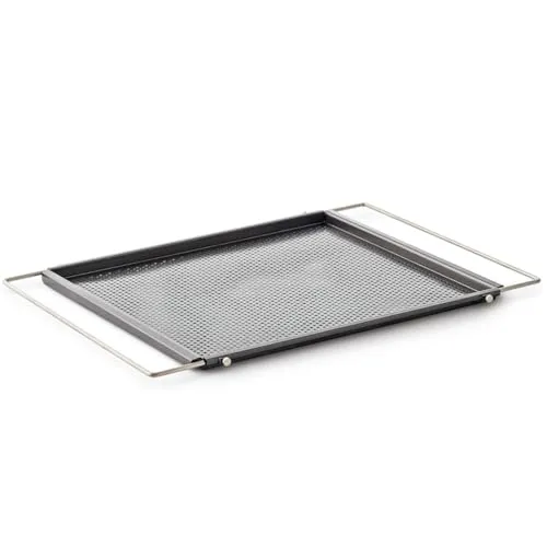 Betty Bossi Backblech, gelocht, ausziehbar 40-68 cm - Hochwertiges Lochblech aus Metall mit antihaftbeschichteter Oberfläche für perfekte Backergebnisse. Ausziehbar von 40 bis 68 cm – passt in jeden Backofen!