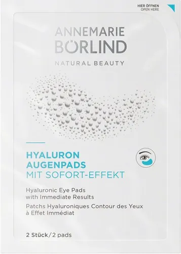 ANNEMARIE BÖRLIND HYALURON AUGENPADS - Sofort-Effekt Augenpads - Augenpads mit botanischer Hyaluronsäure für eine frische und wache Augenpartie. Feuchtigkeitsspendend und kühlend - die perfekte Soforthilfe für lange Tage und kurze Nächte.