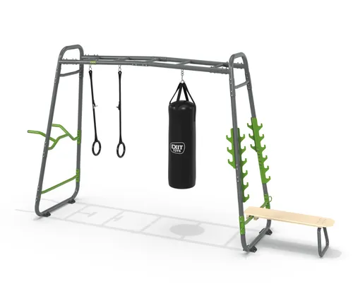 EXIT GetSet monkeybar MB230 - Spielturm aus Stahl in Grau - Robuster Spielturm aus Stahl in Grau, ideal für kreative Spielstunden im Garten oder auf dem Spielplatz.