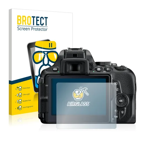 BROTECT Schutzglas Folie für Nikon D5600 Panzer Schutzfolie Glas [Extrem Kratzfest 9H, Anti-Fingerprint, Ultra-Transparent]